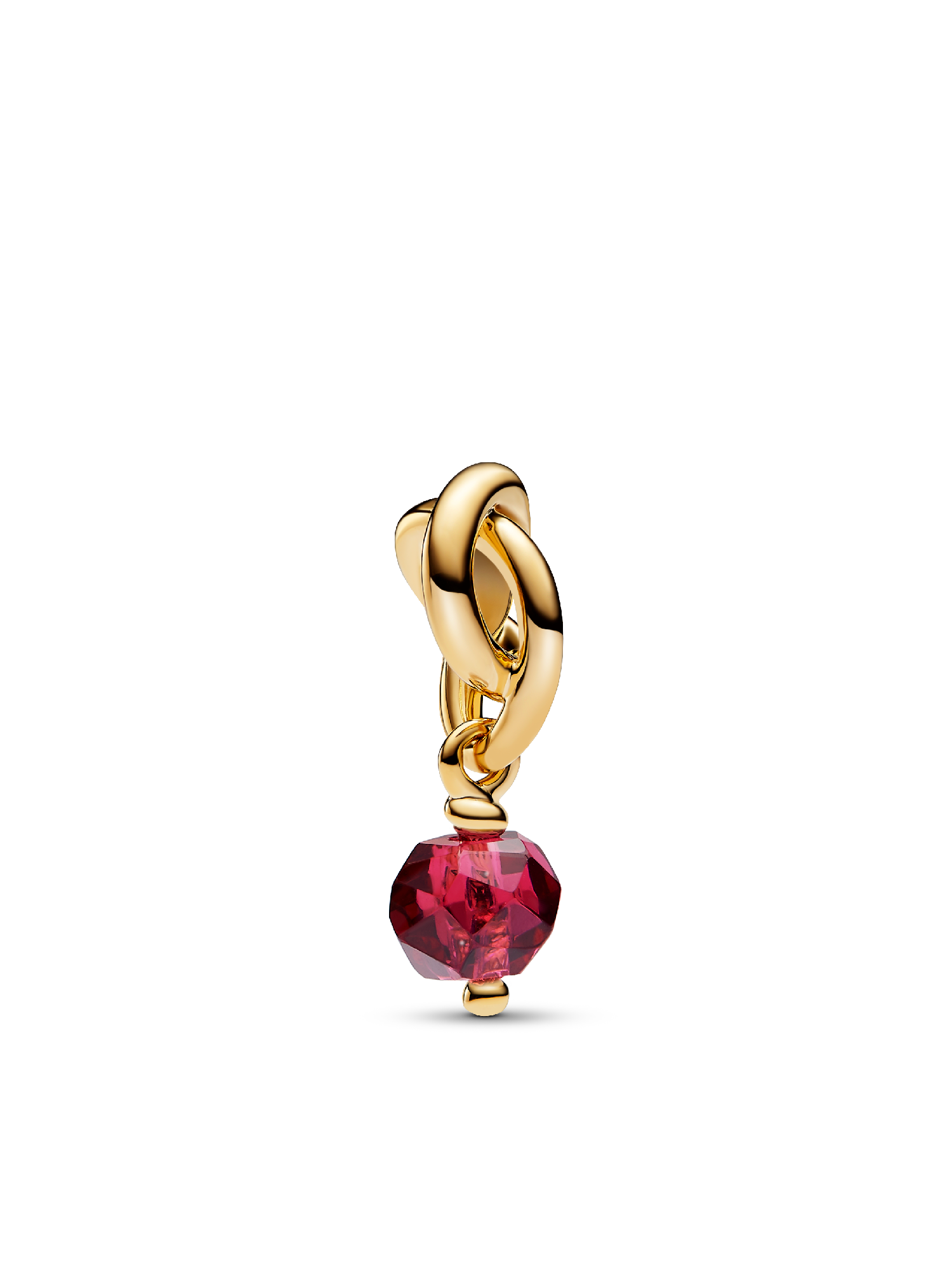 Collier à pendentif gravable avec charm Cercle éternel de juillet