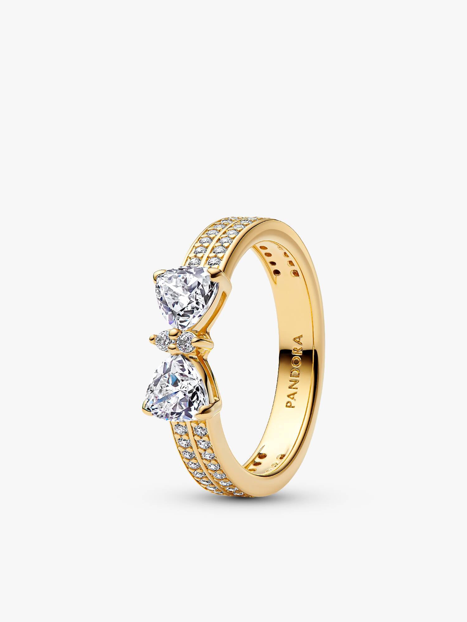 Bague Boucle scintillante à double rangée