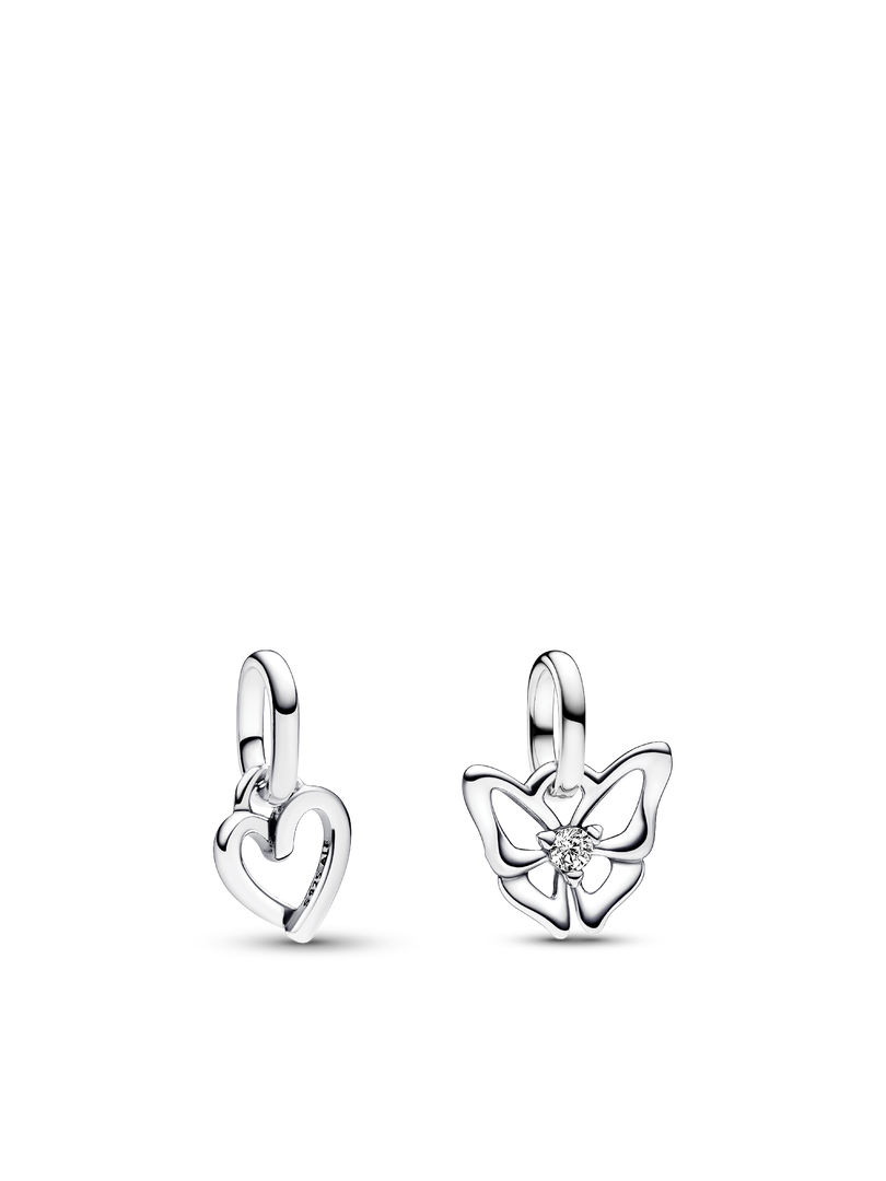 Heart & Butterfly Mini Charm Set