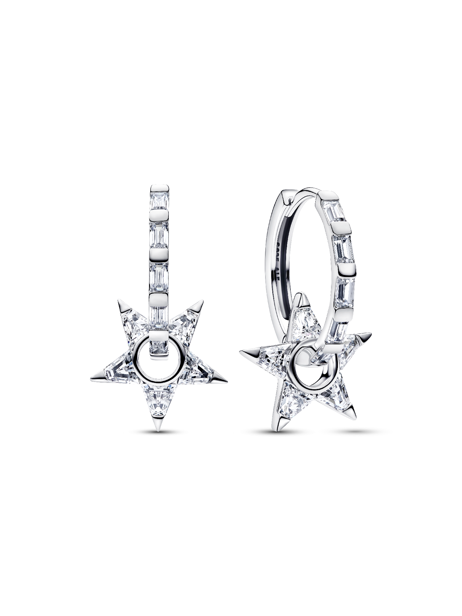 Sparkling Stella Openwork Hoop Earrings