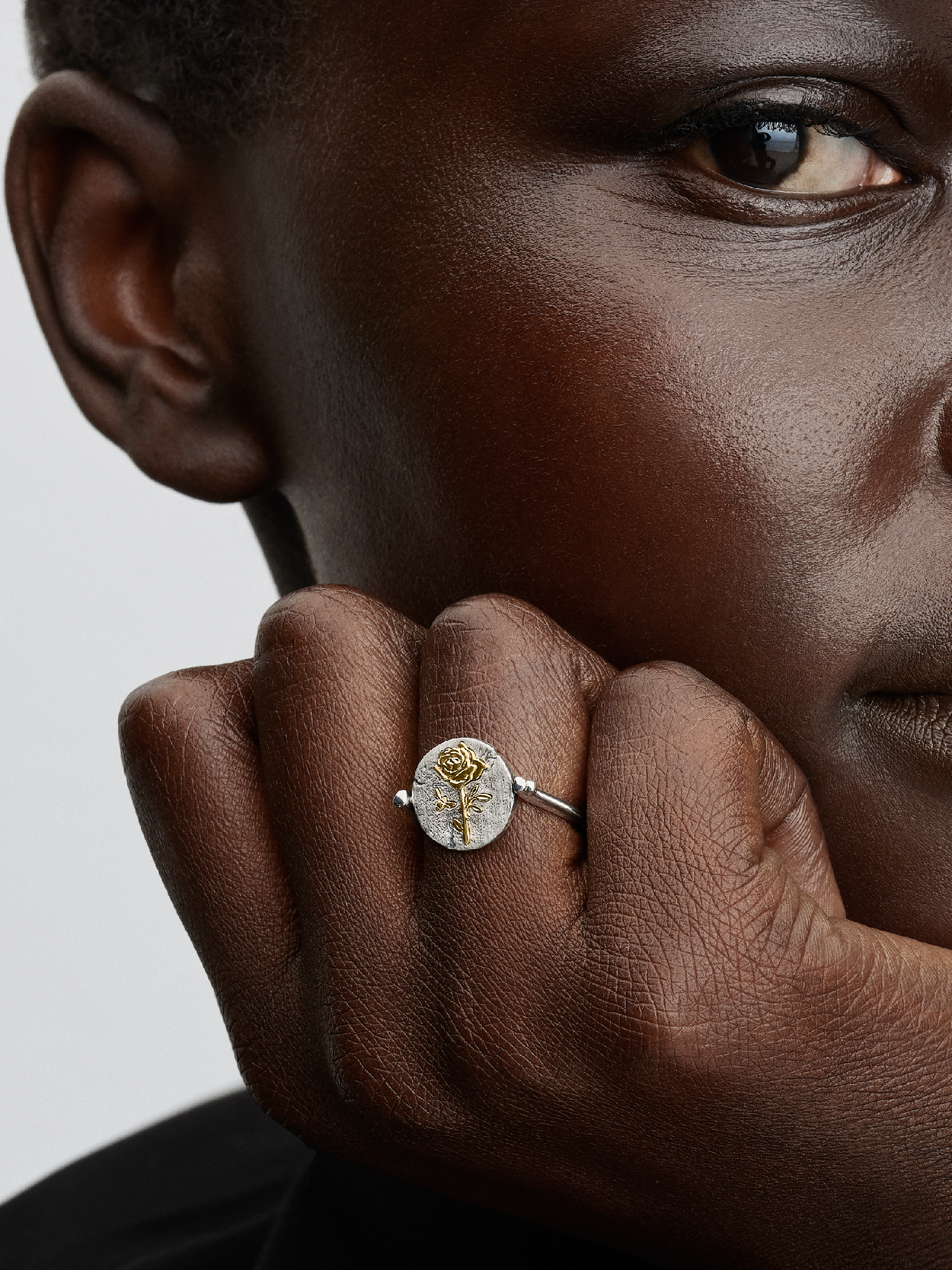 Bague Médaillon réversible Rose