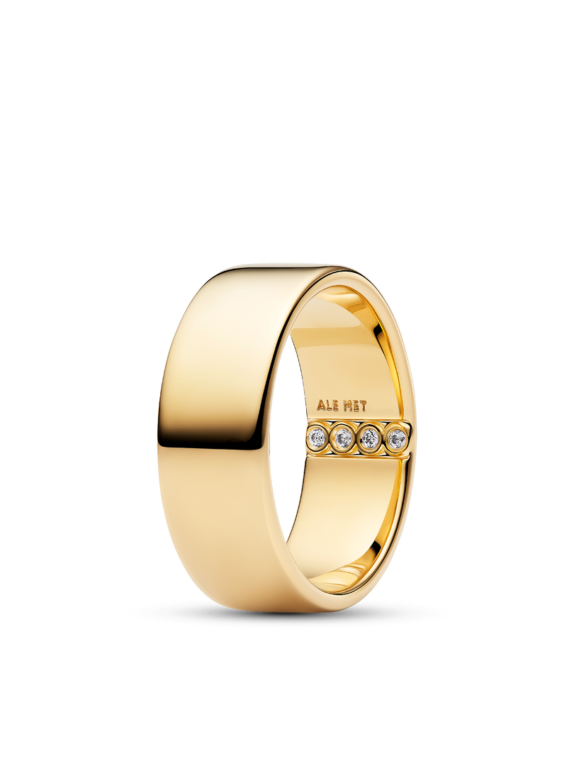 His & Hers Gold-Plated Engraving Ring Set
