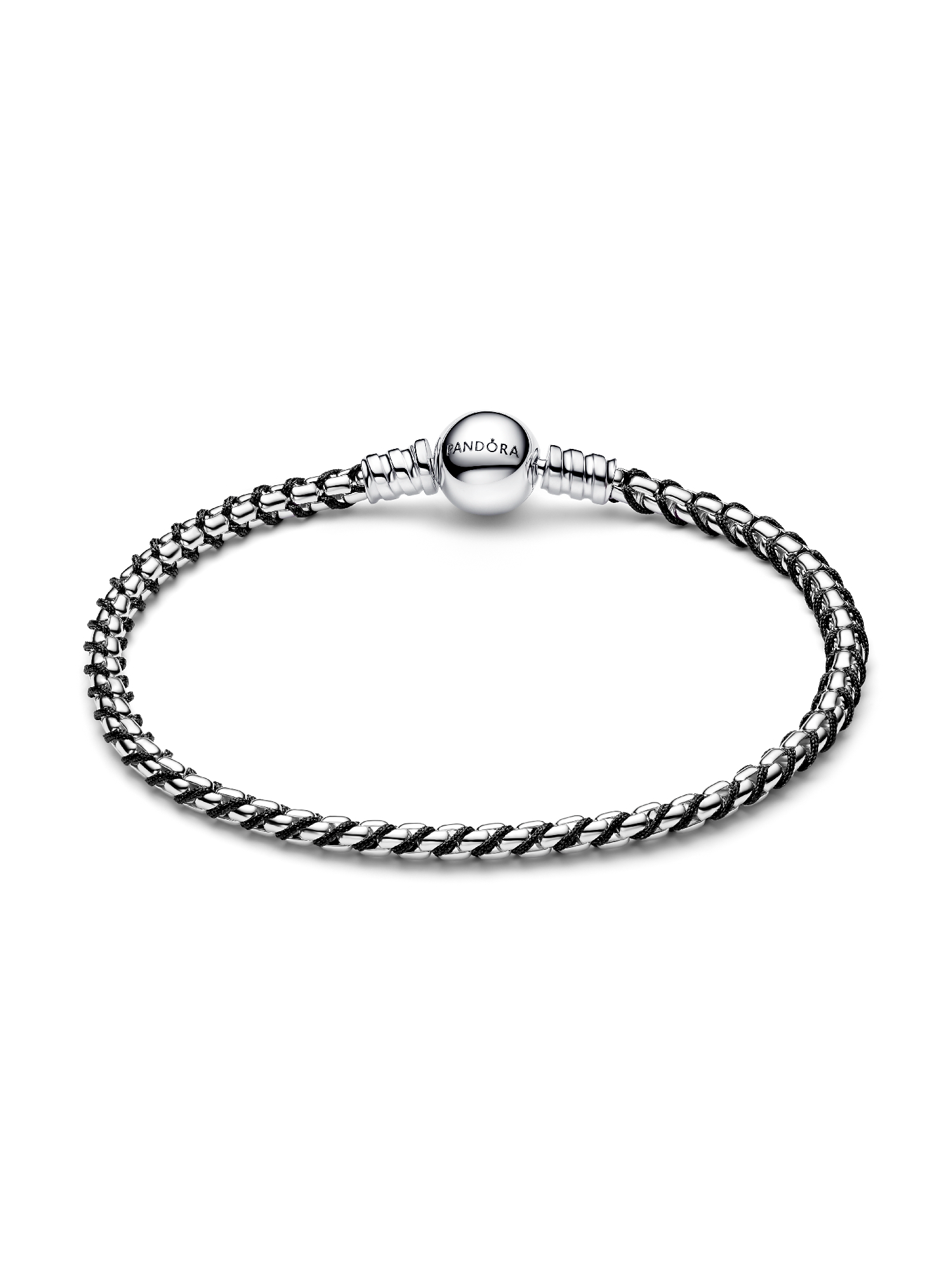 Black Cord Box Chain Bracelet