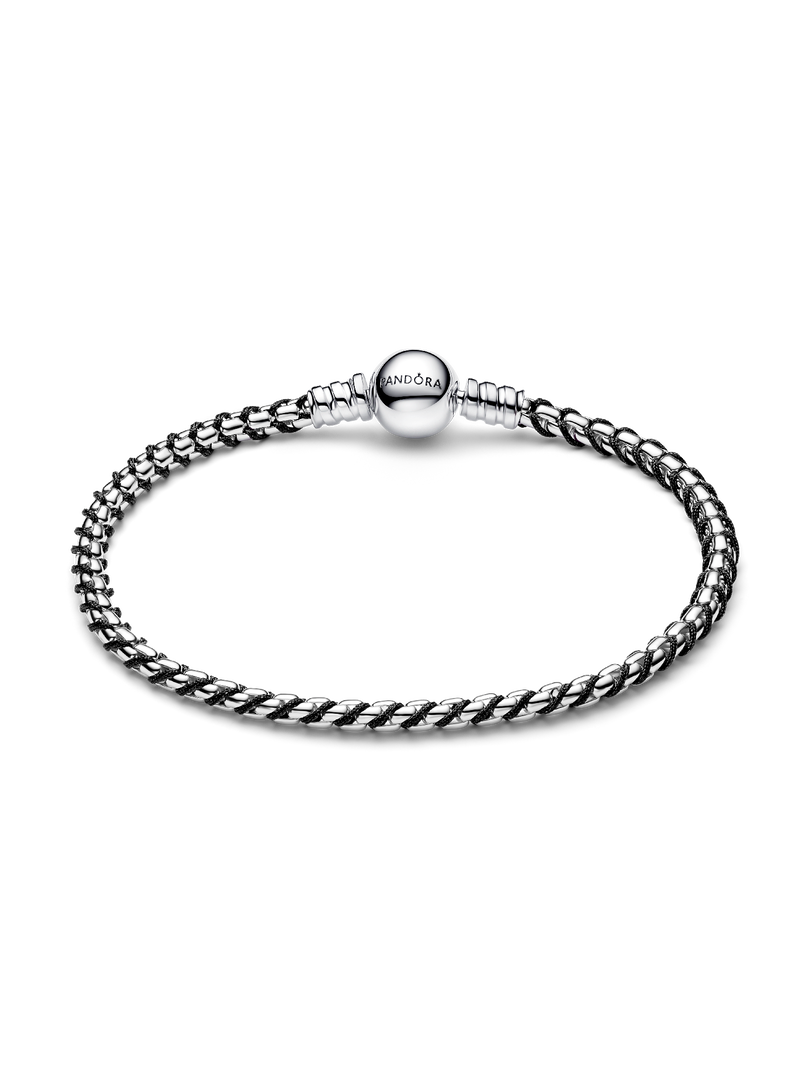 Black Cord Box Chain Bracelet