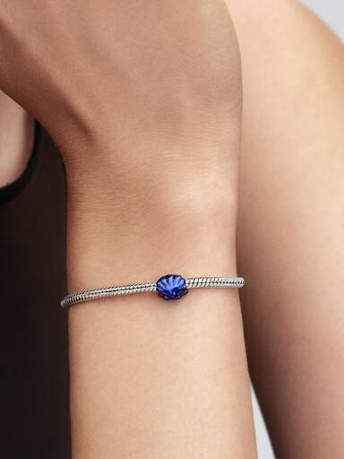 Mini charm Coquillage bleu