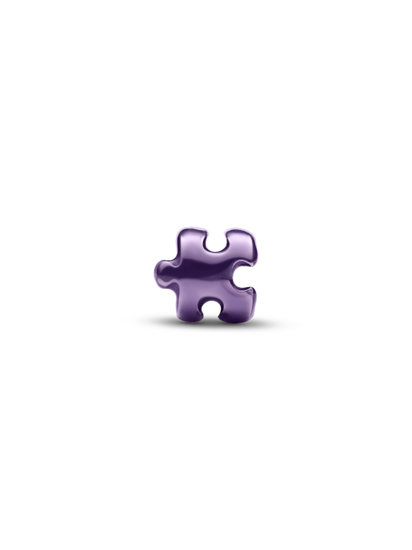 Mini charm Pièce de casse-tête mauve
