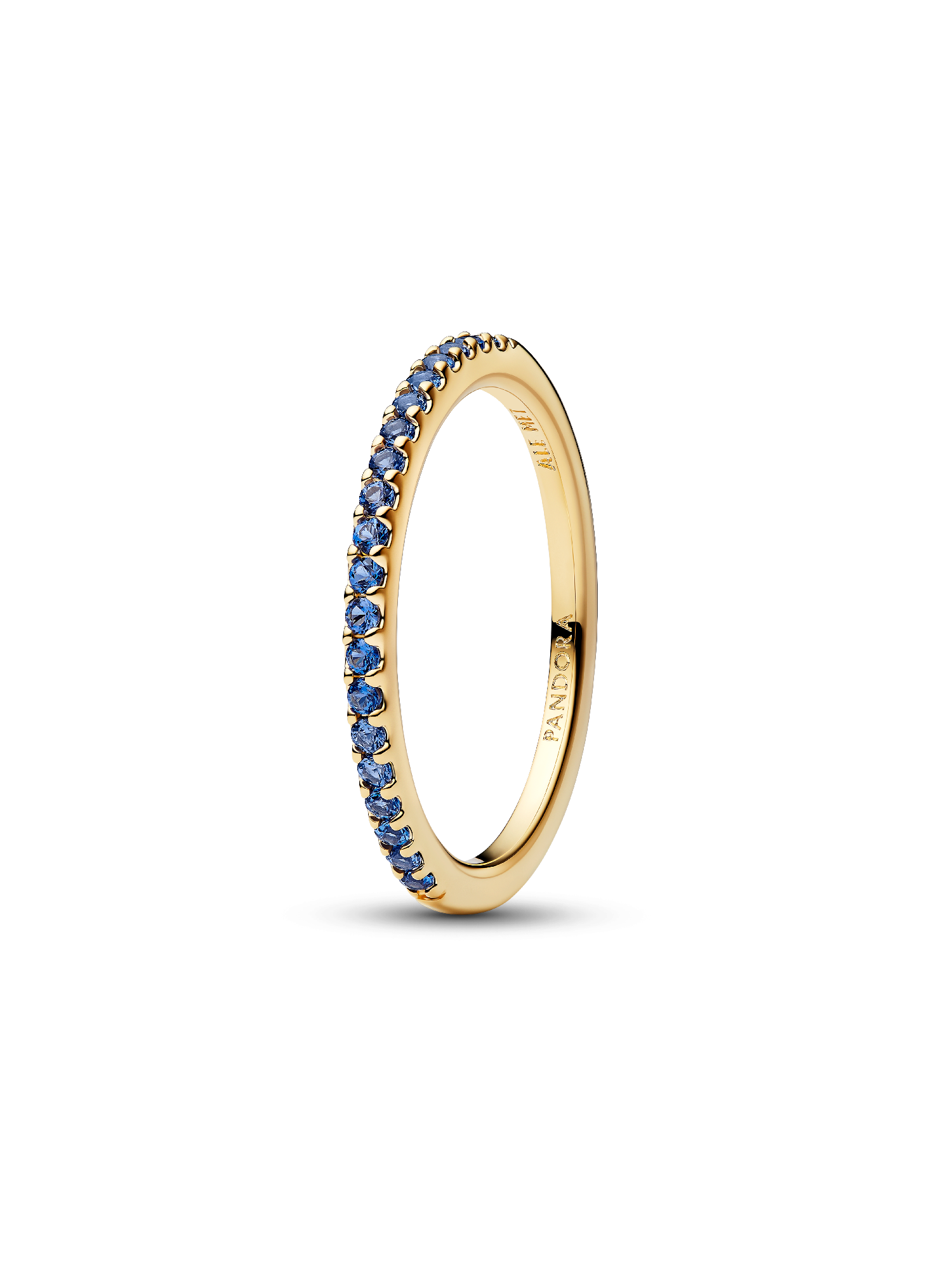 Sparkling Blue Half-Eternity Band Ring
