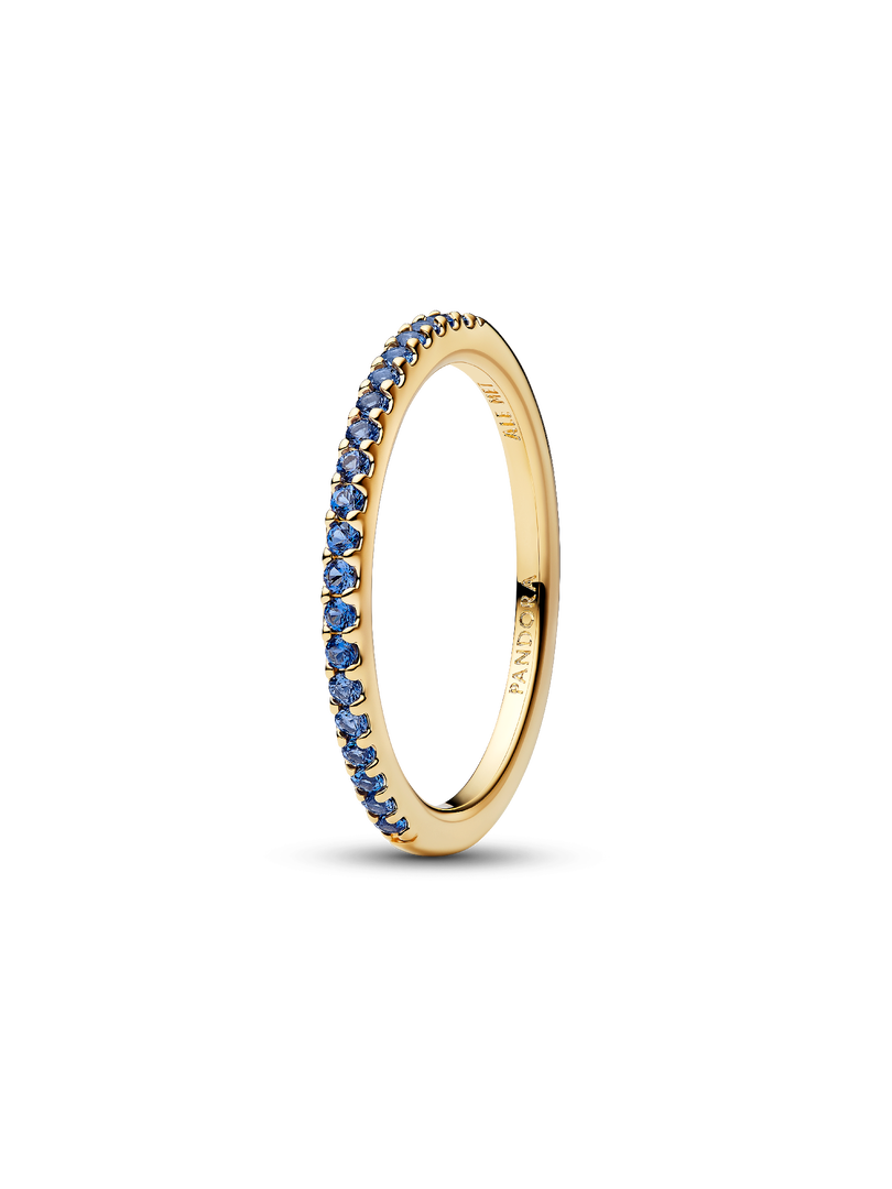 Sparkling Blue Half-Eternity Band Ring
