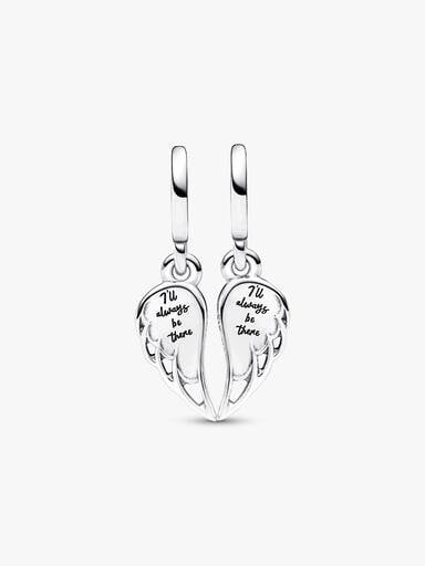 Charm-pendentif séparable Ailes d’ange scintillantes