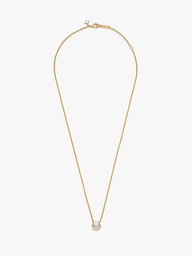 Collier à pendentif halo rond et scintillant