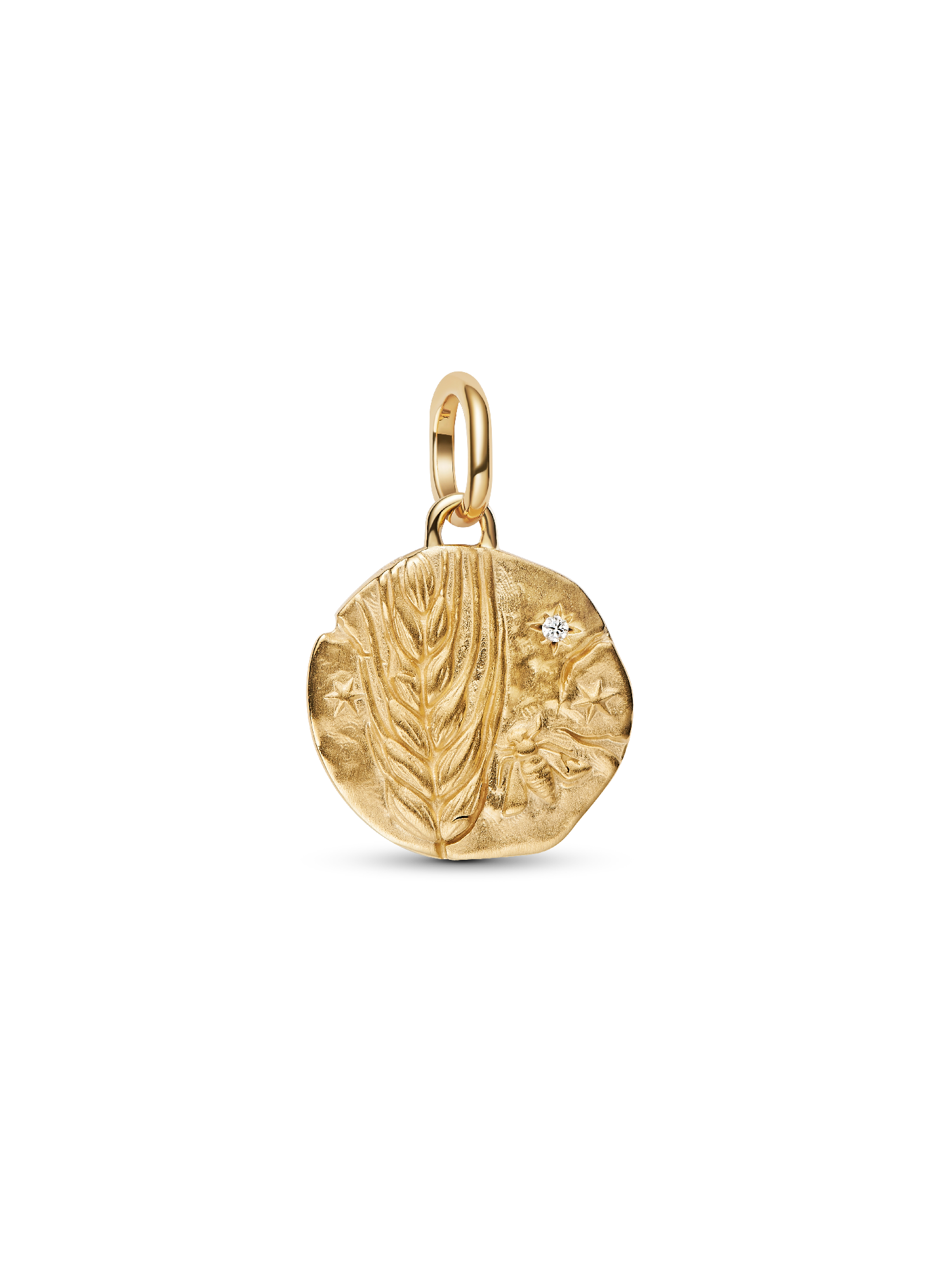 Wheat Medallion Charm