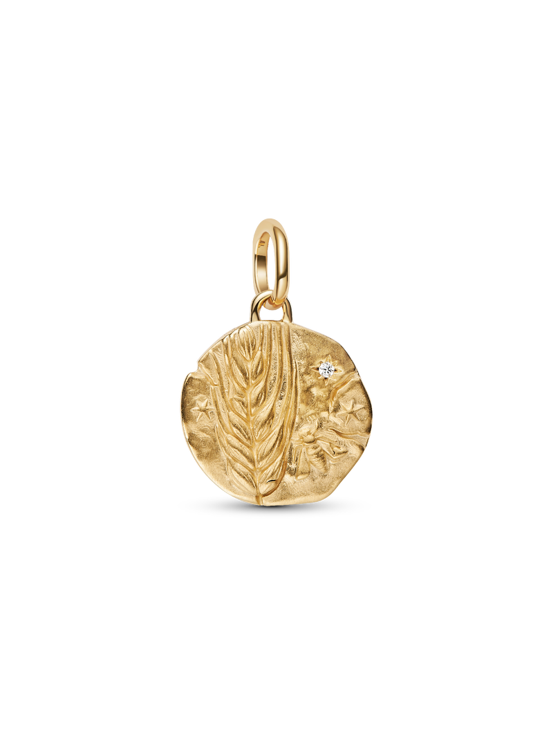 Wheat Medallion Charm