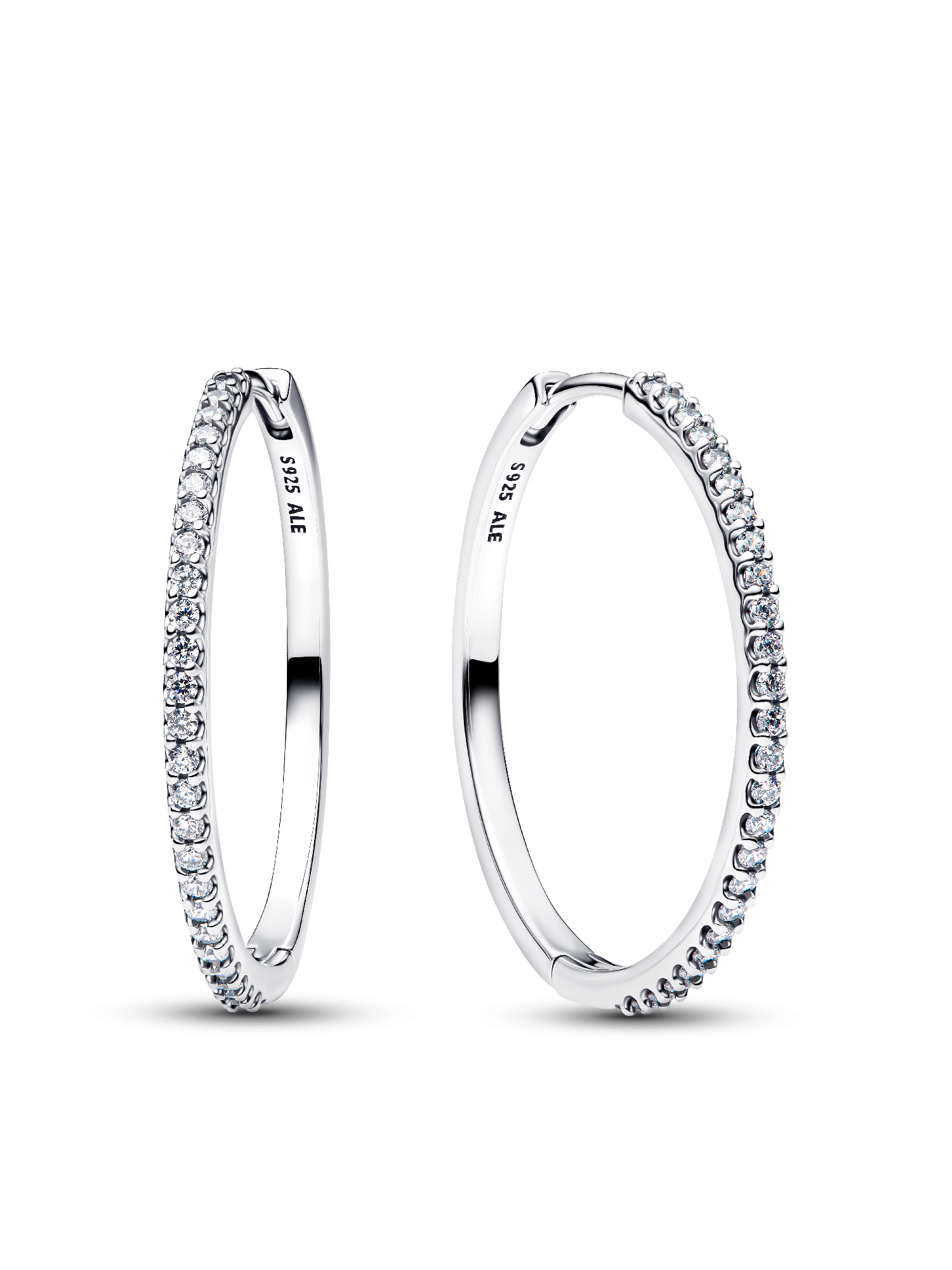 Sparkling Sterling Silver Hoop Earring Stack