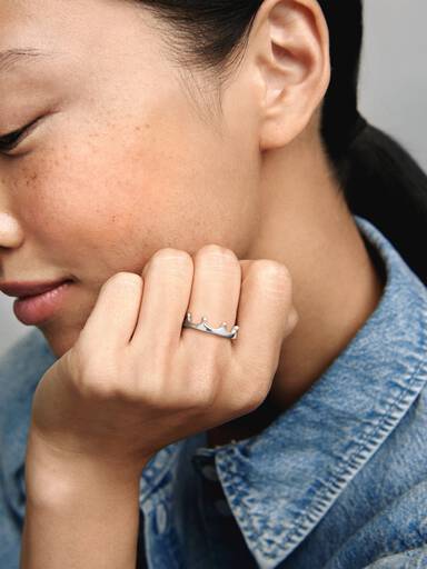 VENTE FINALE - Bague couronne polie