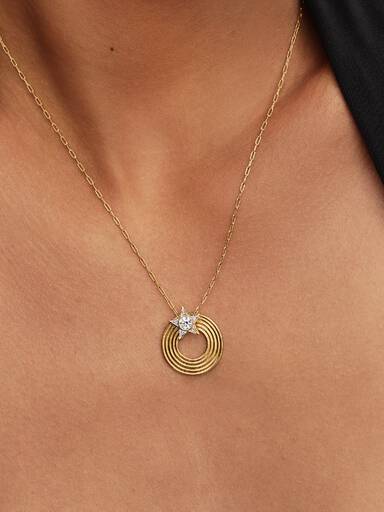 Sparkling Shooting Star Pendant Necklace