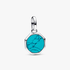 FINAL SALE - Turquoise-coloured Engravable Mini Medallion Charm FINAL SALE - Turquoise-coloured Engravable Mini Medallion Charm