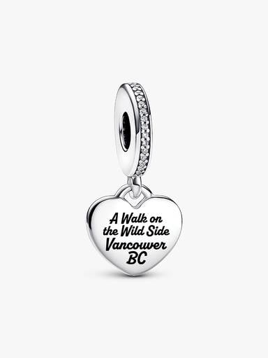 FINAL SALE - Vancouver Hiker Heart Dangle Charm