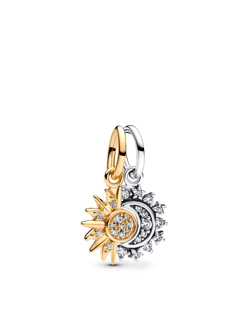 Set of Two Splittable Sun & Moon Friendship Necklaces