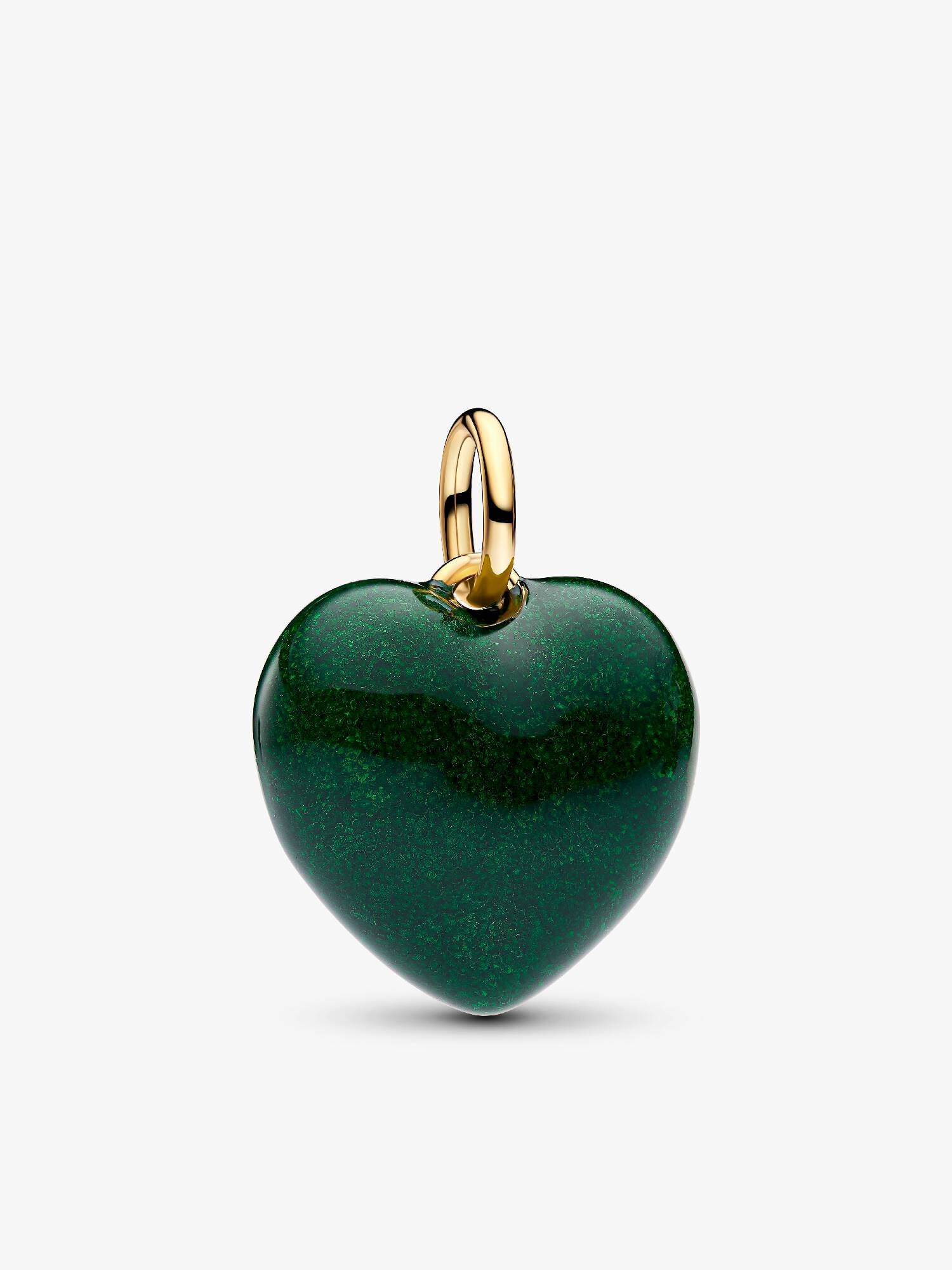 Charm-pendentif Cœur bombé vert