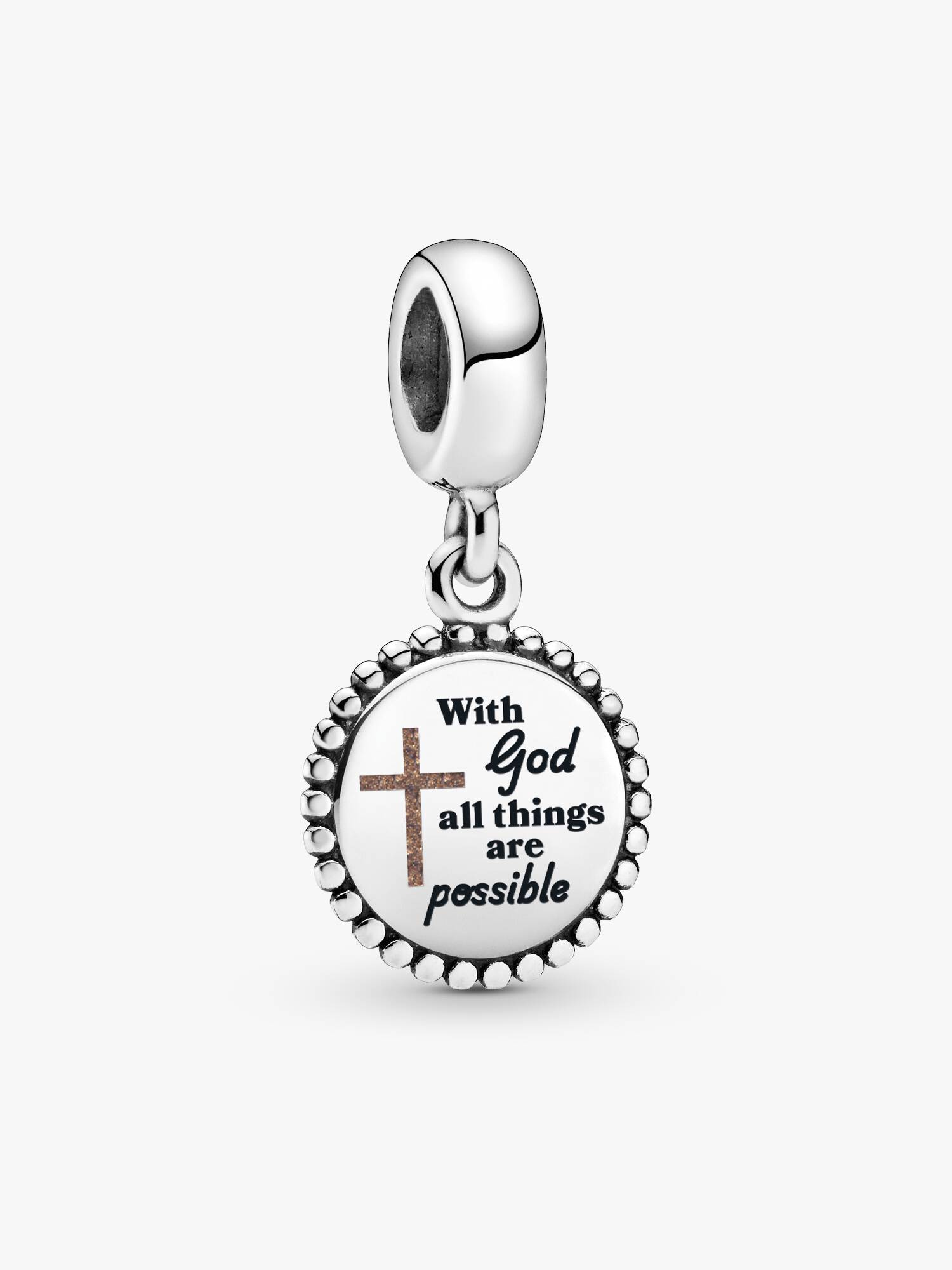 With God all things are possible Dangle Charm