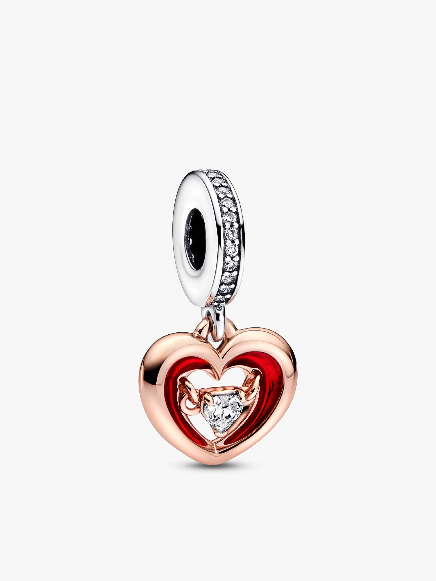 VENTE FINALE -  Charm-pendentif Cœur radieux deux-tons