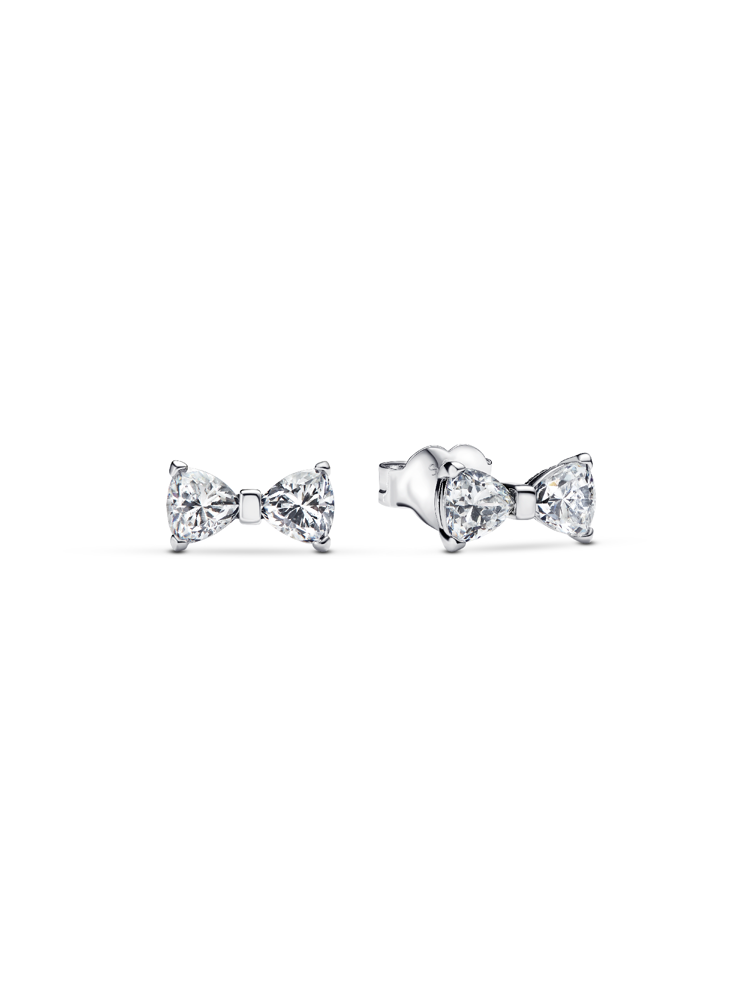 Small Sparkling Bow Stud Earrings