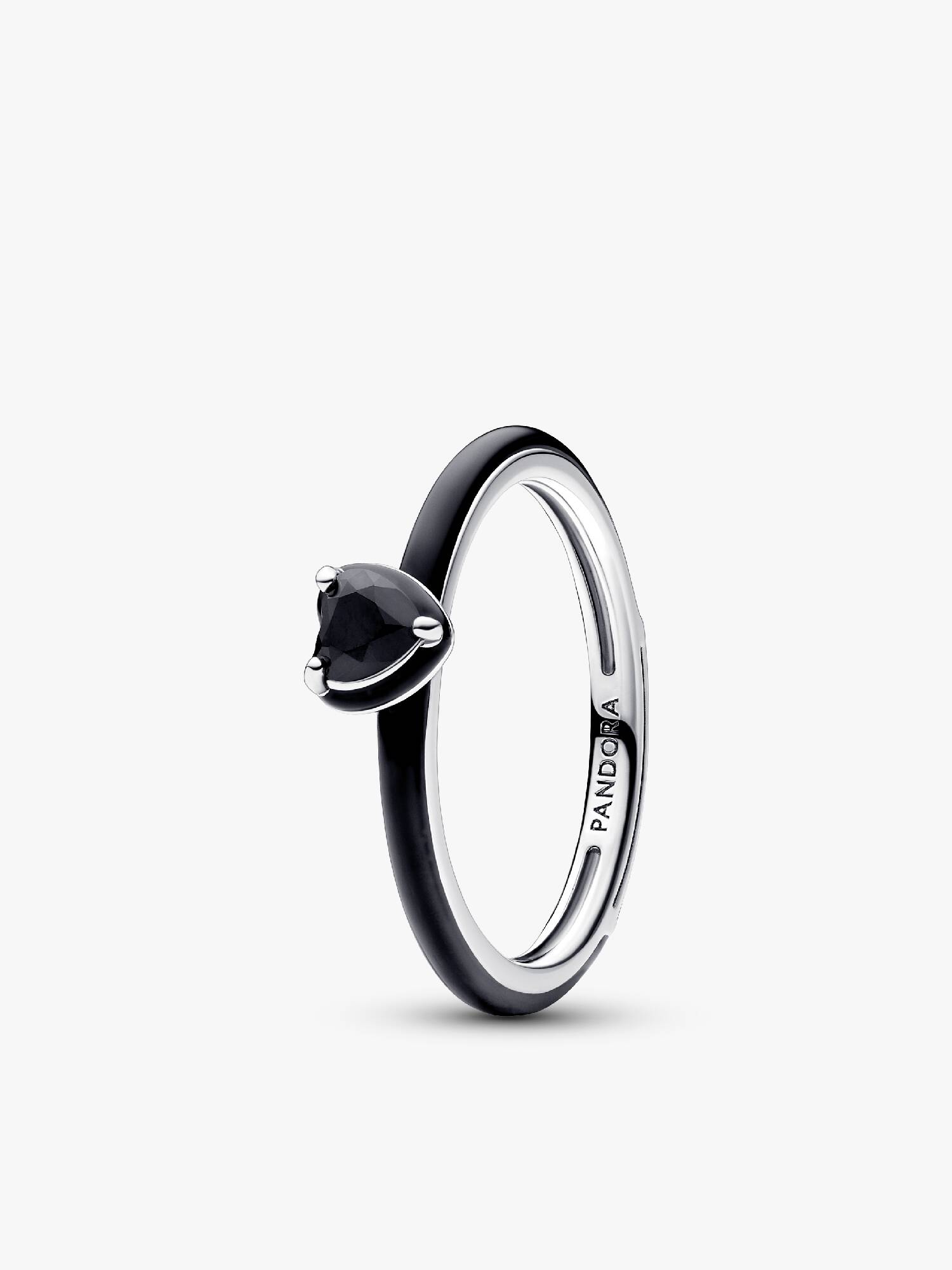 Bague Cœur chakra noir Pandora ME