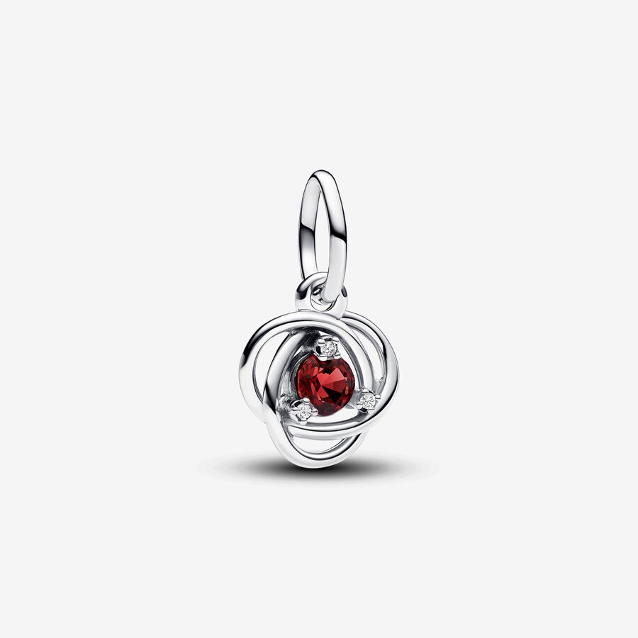 Julliet Charm-pendentif Cercle éternel rouge véritable image number 0