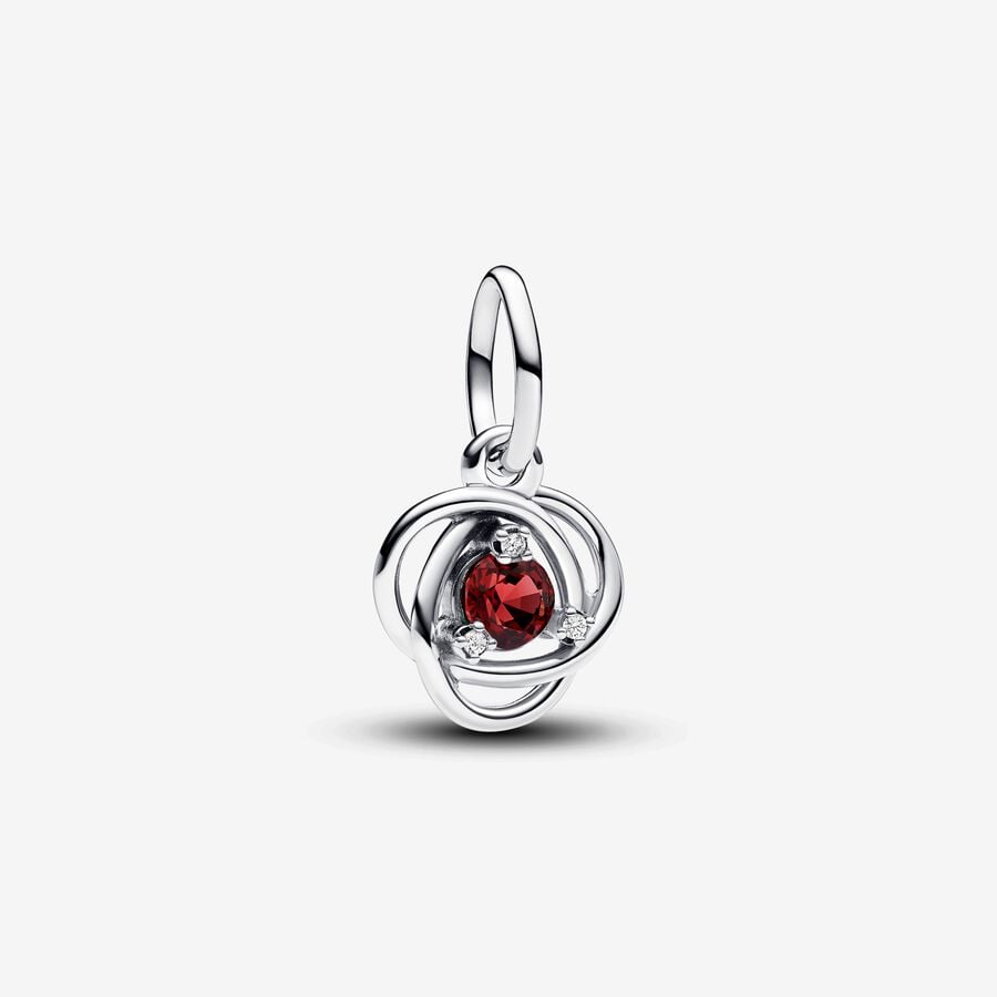 Julliet Charm-pendentif Cercle éternel rouge véritable image number 0