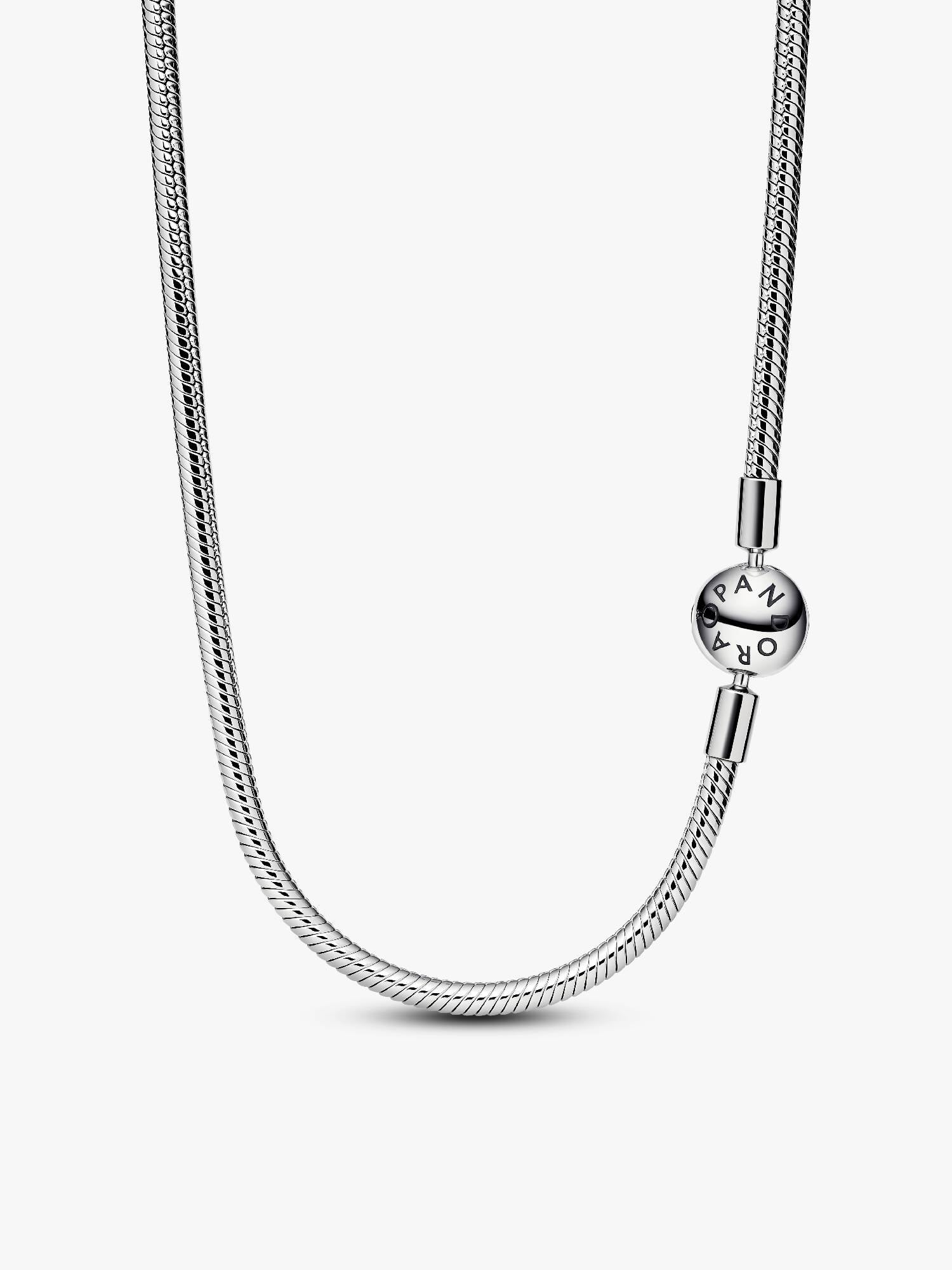 Pandora Moments Snake Chain Necklace, Platinum Plated