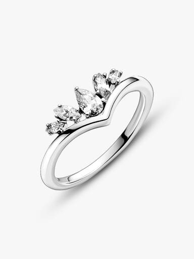FINAL SALE - Sparkling Pear & Marquise Wishbone Ring
