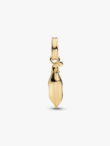 Charm-pendentif Petits pois avec perle de culture d’eau douce baroque traitée