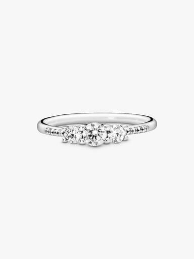 Clear Three-Stone Ring