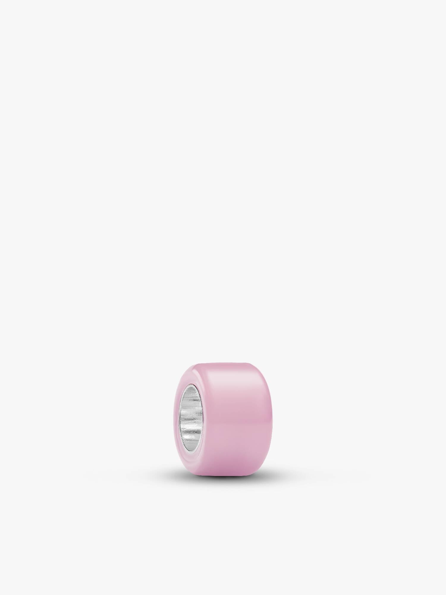Mini charm en verre de Murano rose