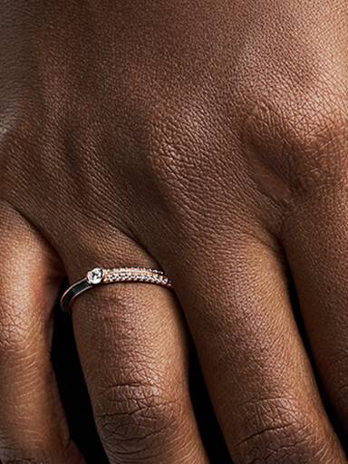 FINAL SALE - Pavé & Black Dual Ring