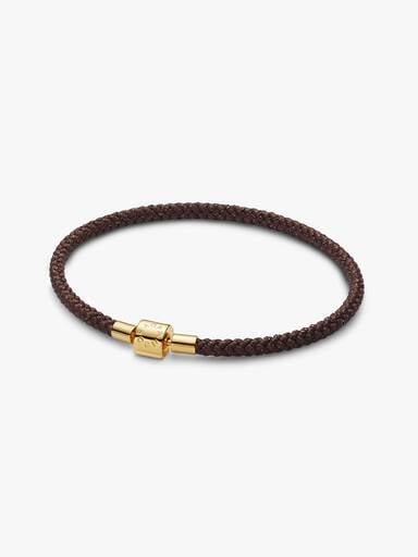 Bracelet Cordon brun scintillant