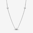 Pandora Era Bezel Lab-grown Diamond Station Necklace 0.30 carat tw Sterling Silver