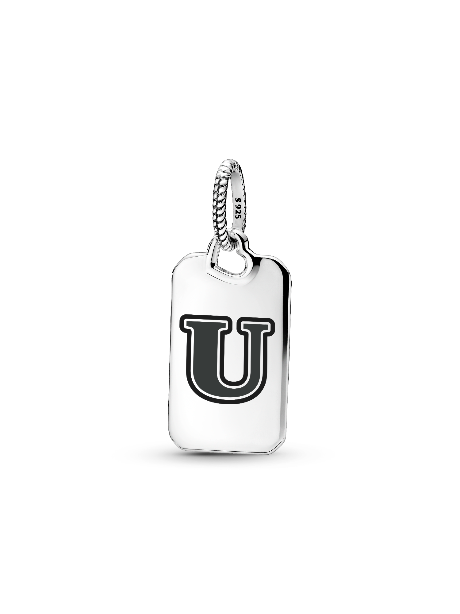 Letter U Rectangle Pendant