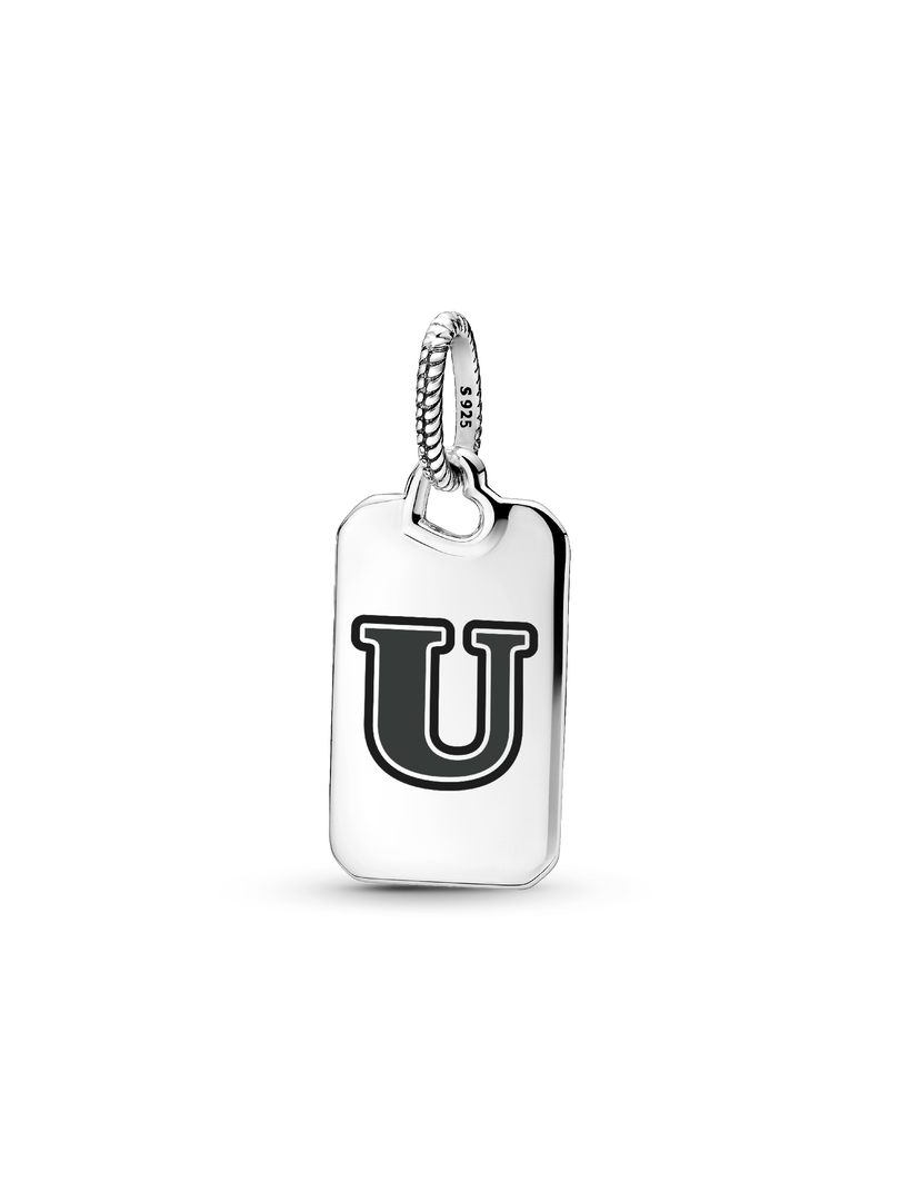 Letter U Rectangle Pendant