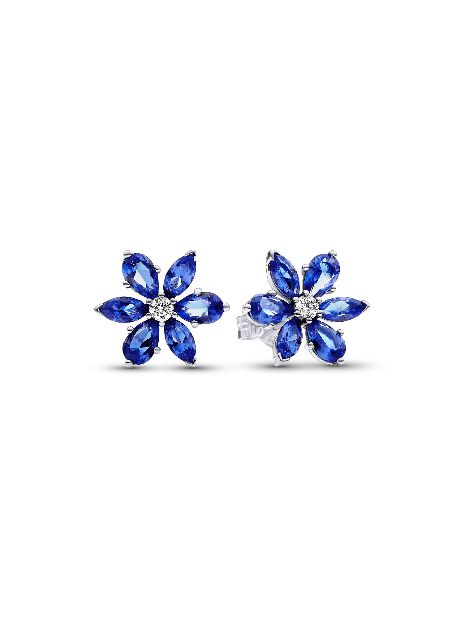 Sparkling Blue Herbarium Cluster Stud Earrings