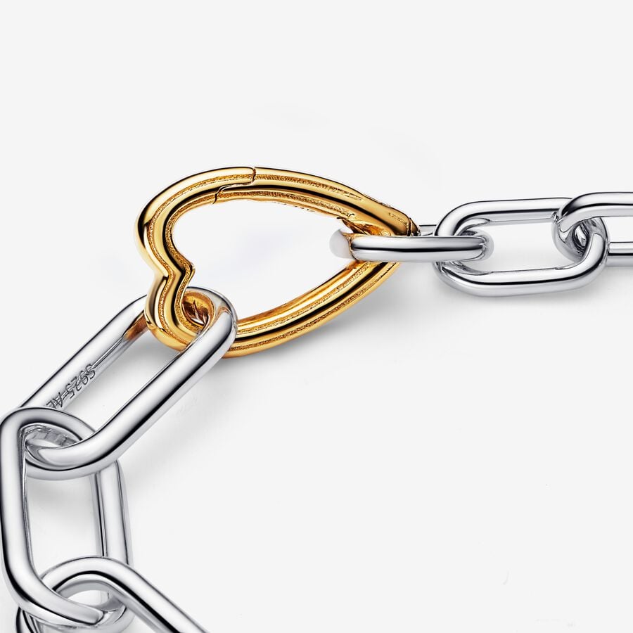 Pandora ME Two-tone Heart Openable Link Chain Bracelet