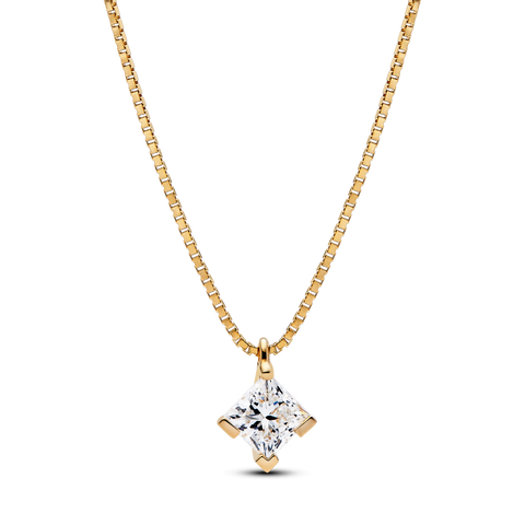 Pandora Nova diamant cultivé en laboratoire collier à pendentif avec 1,00 carat tw en or 14 K