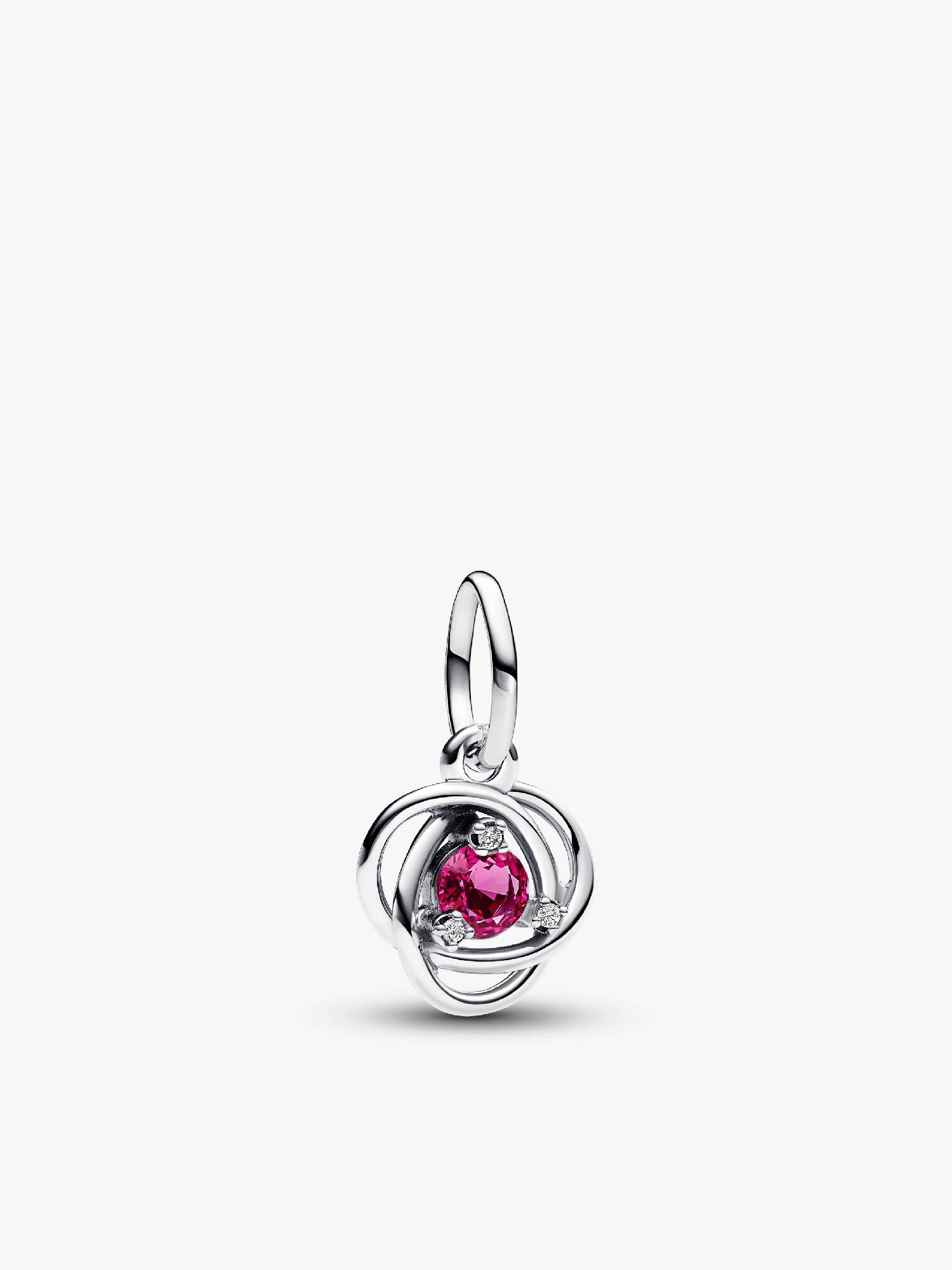 VENTE FINALE - Charm-pendentif Cercle éternel rose d'octobre