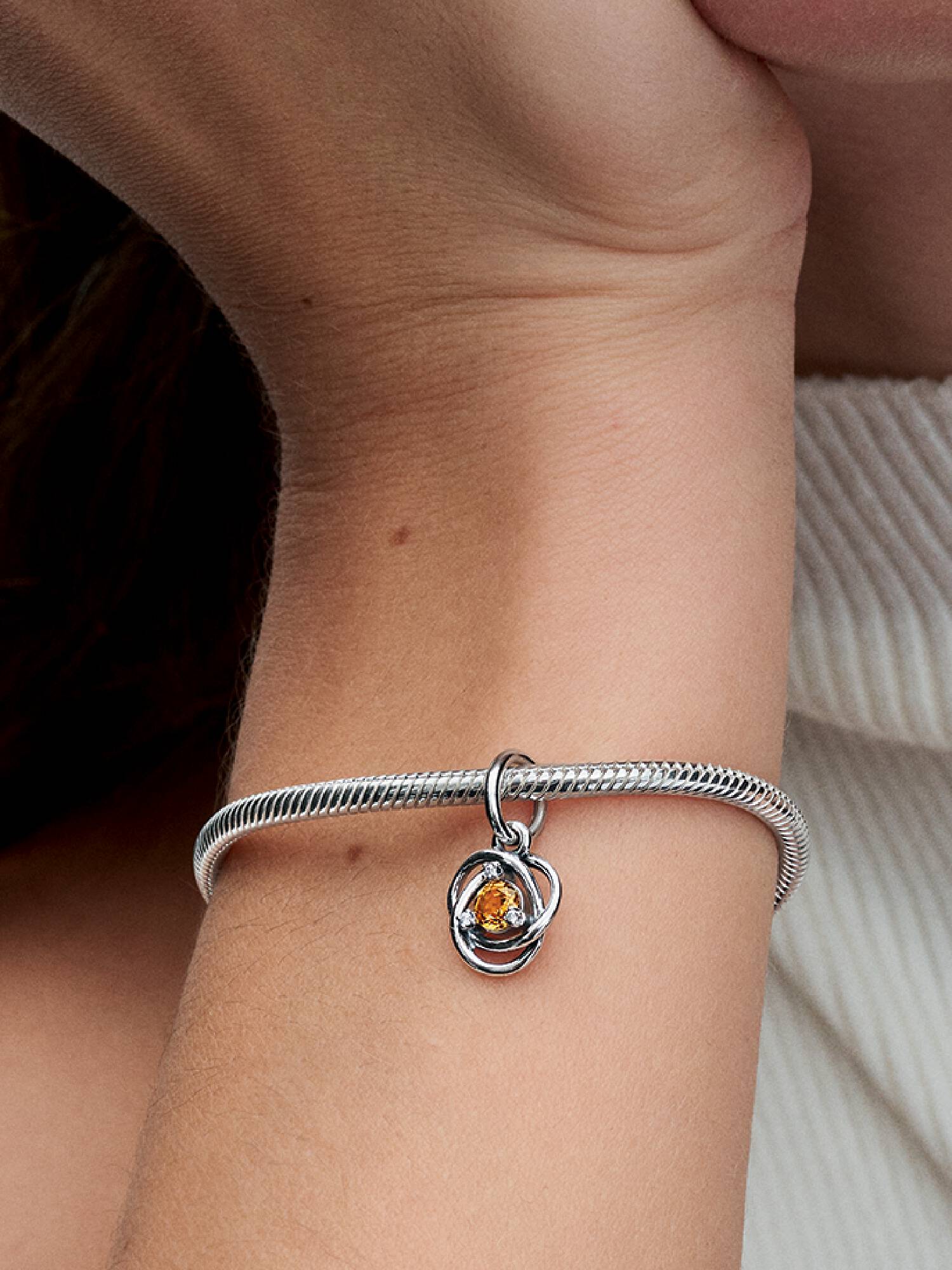 FINAL SALE - November Honey Eternity Circle Dangle Charm