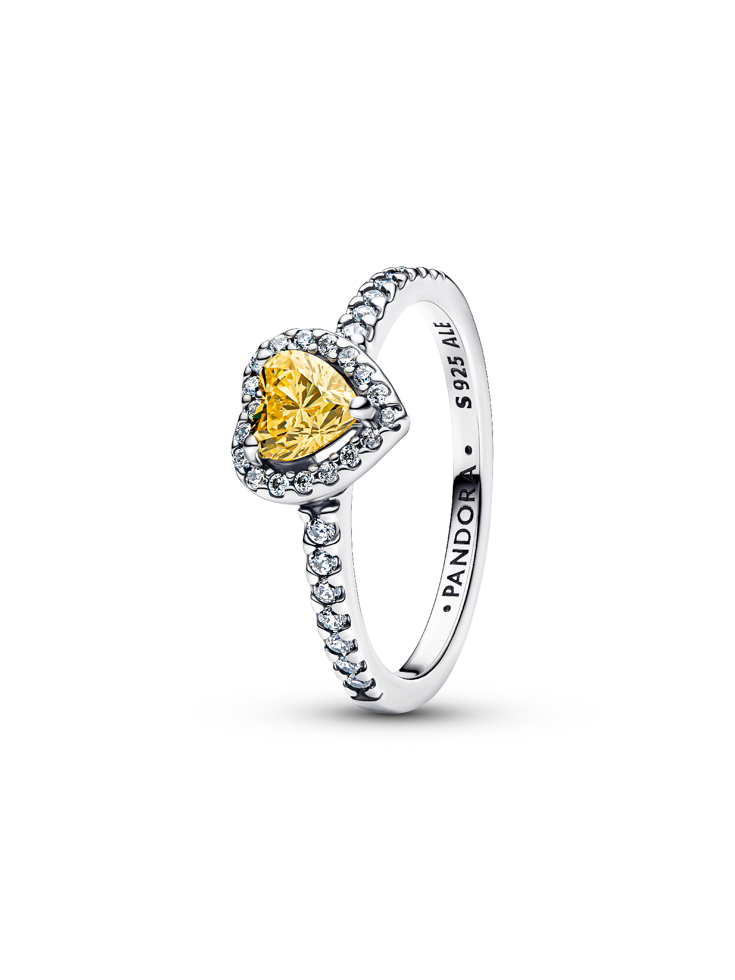 Sparkling Elevated Heart Ring