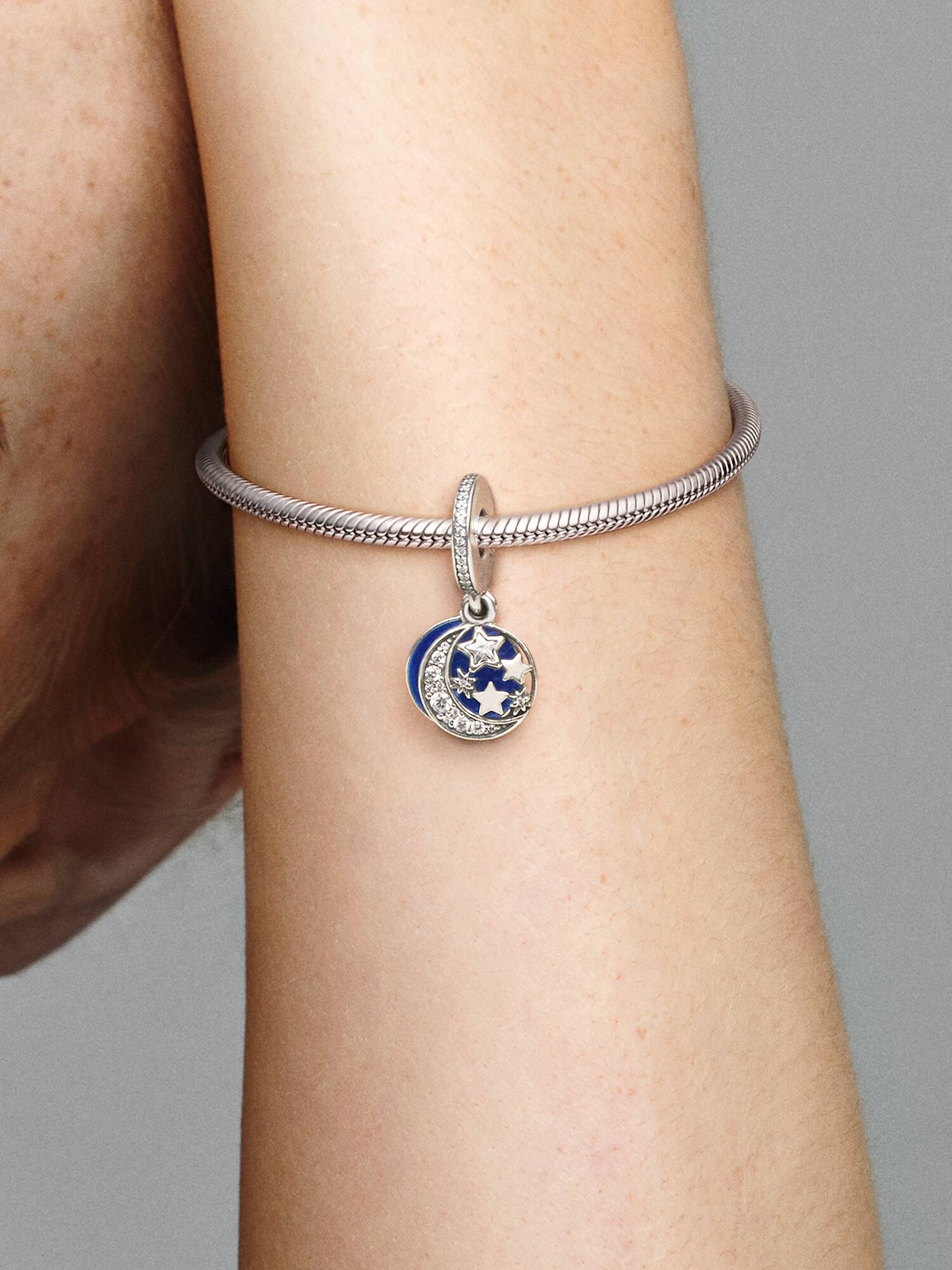 Breloque pendentif lune et ciel bleu
