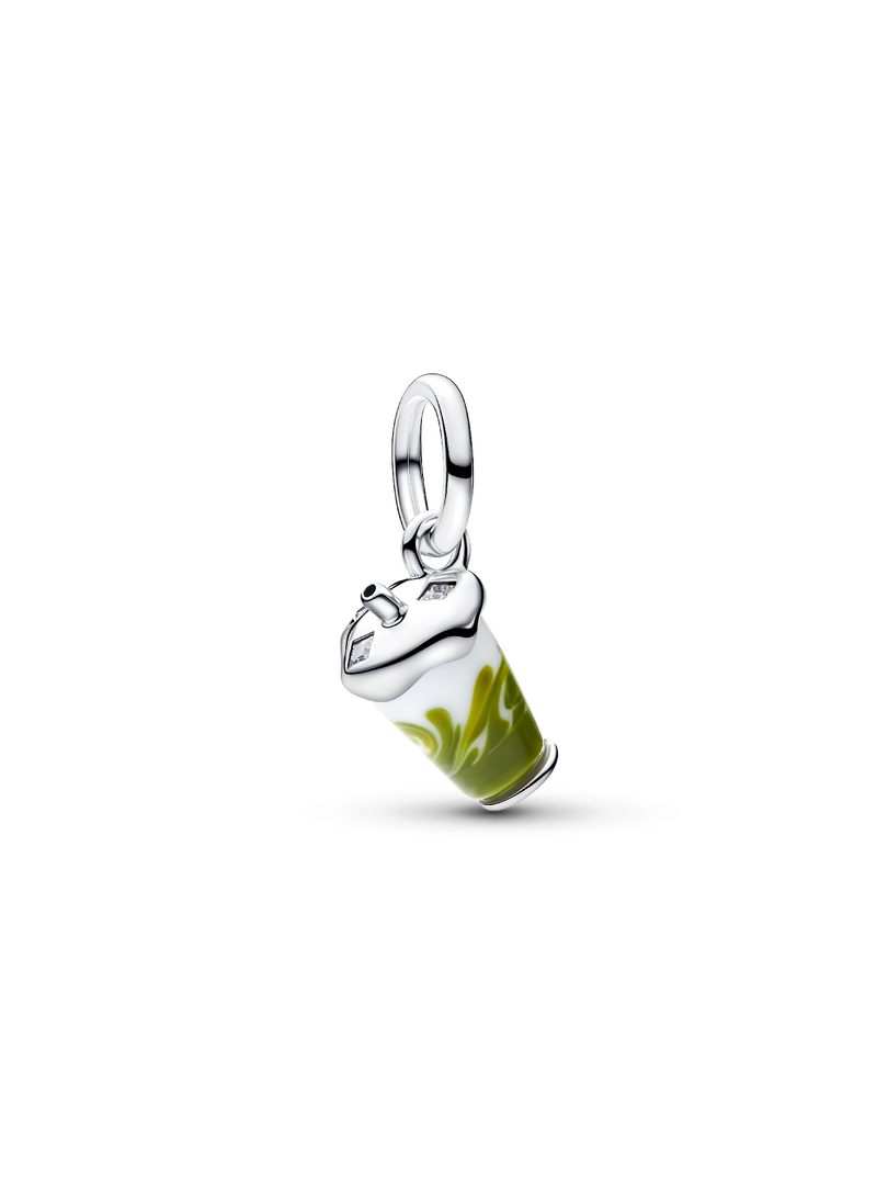 Iced Matcha Latte Murano Glass Dangle Charm
