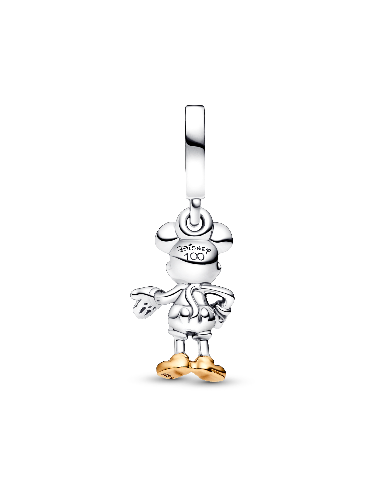 Disney 100th Anniversary Mickey Mouse Lab-grown Diamond Dangle Charm