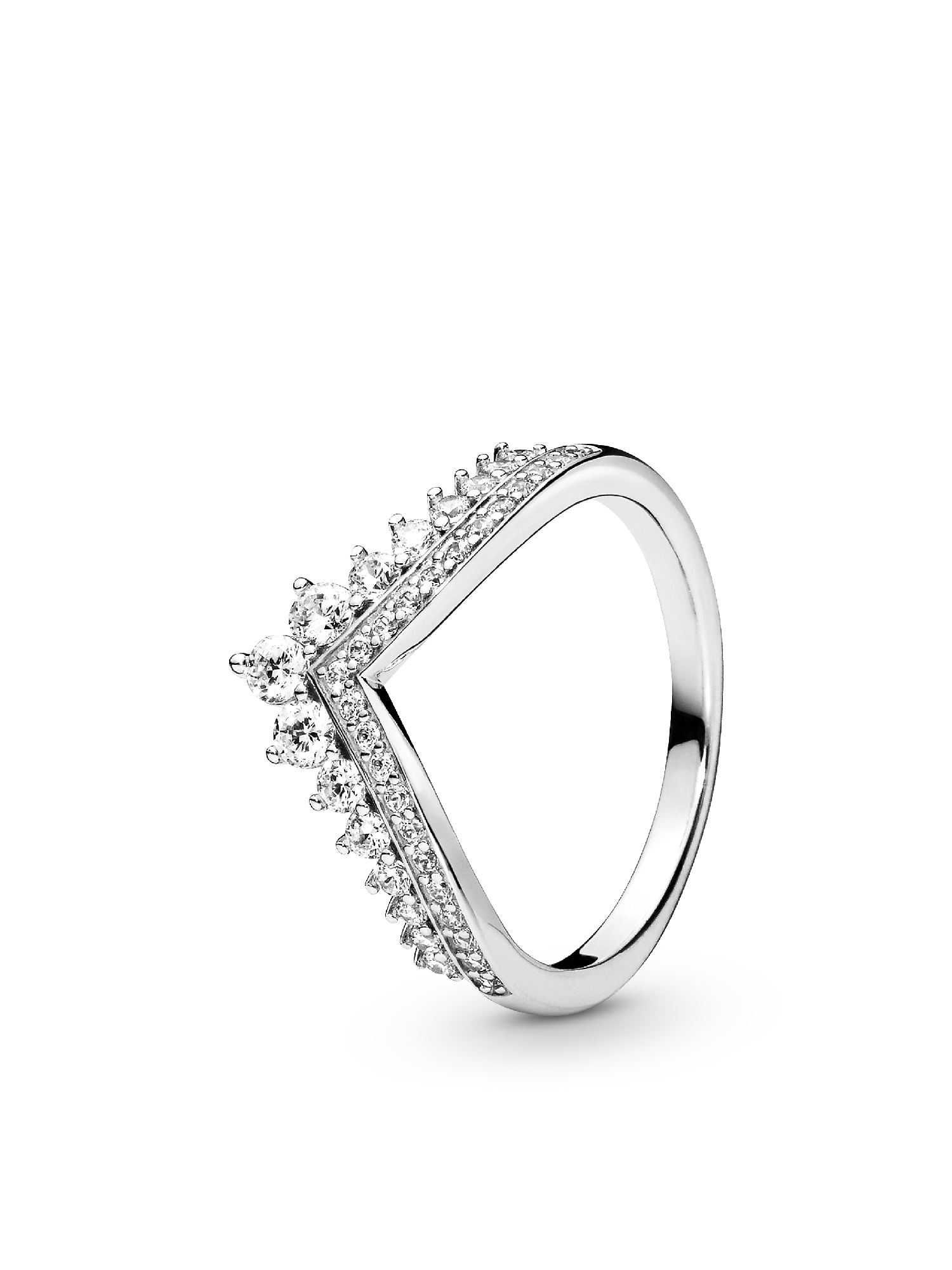 Green Heart Princess Wishbone Stacking Ring Set