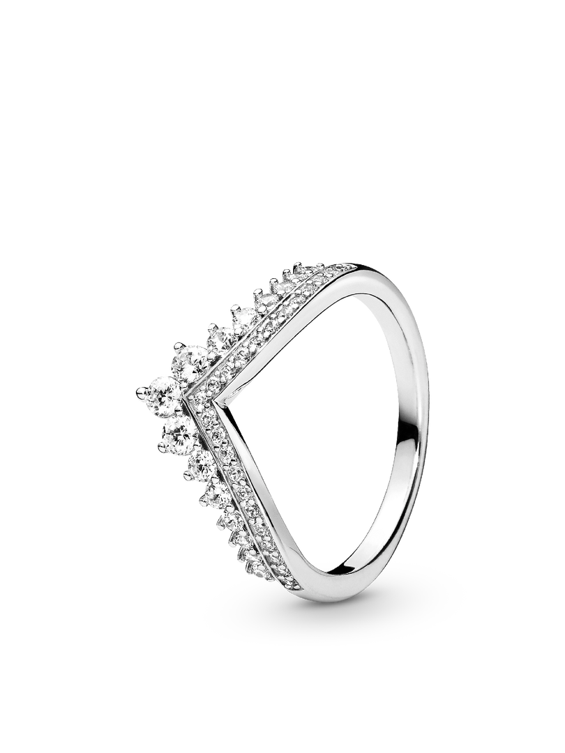 Green Heart Princess Wishbone Stacking Ring Set